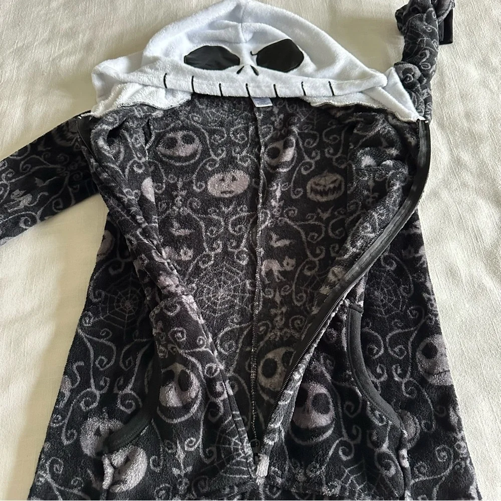 Disney Nightmare Before Christmas Womens S Jack Skellington Hooded Halloween - Picture 4 of 12
